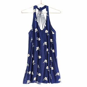 AEO • NWOT Floral Strappy Back Halter Dress